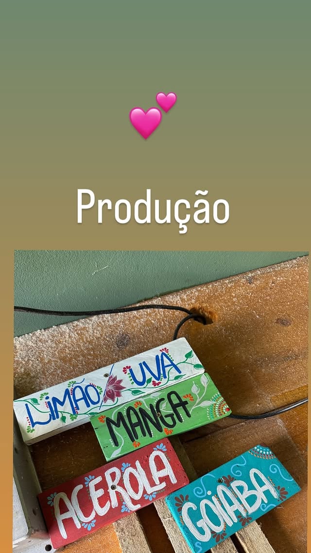 Placas de identificação para horta e pomar