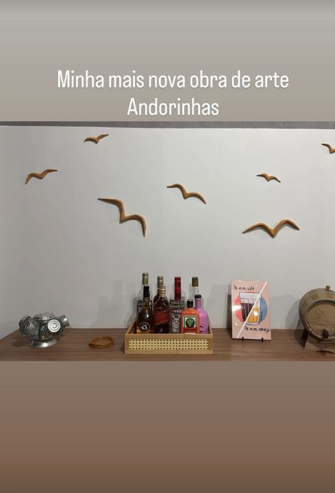 Andorinhas decorativas de parede