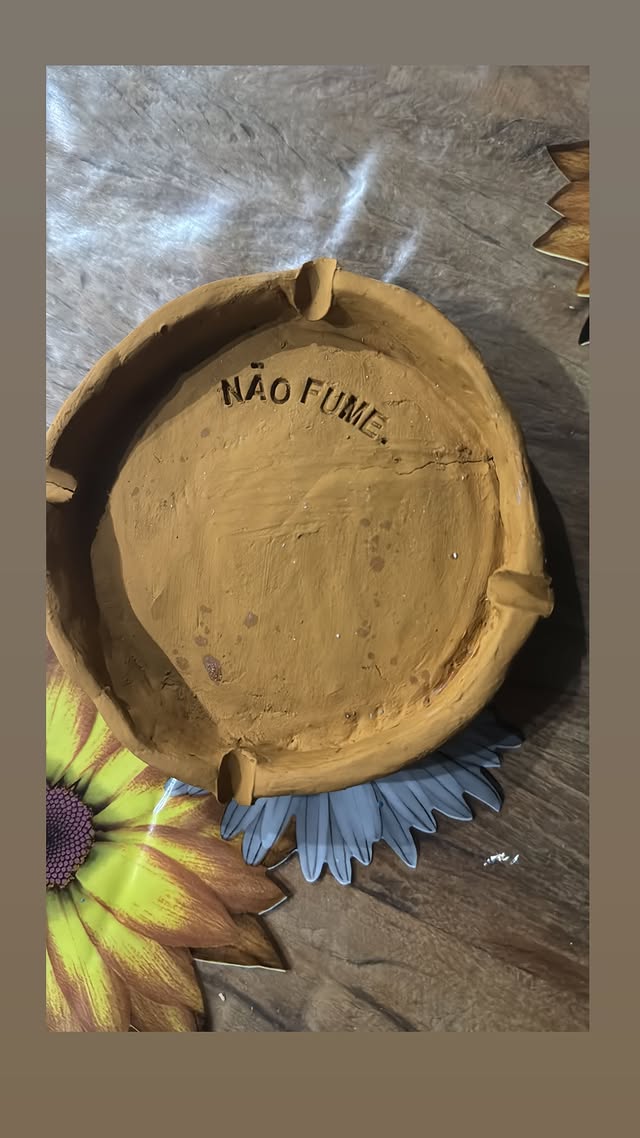Placa redonda — Não fume