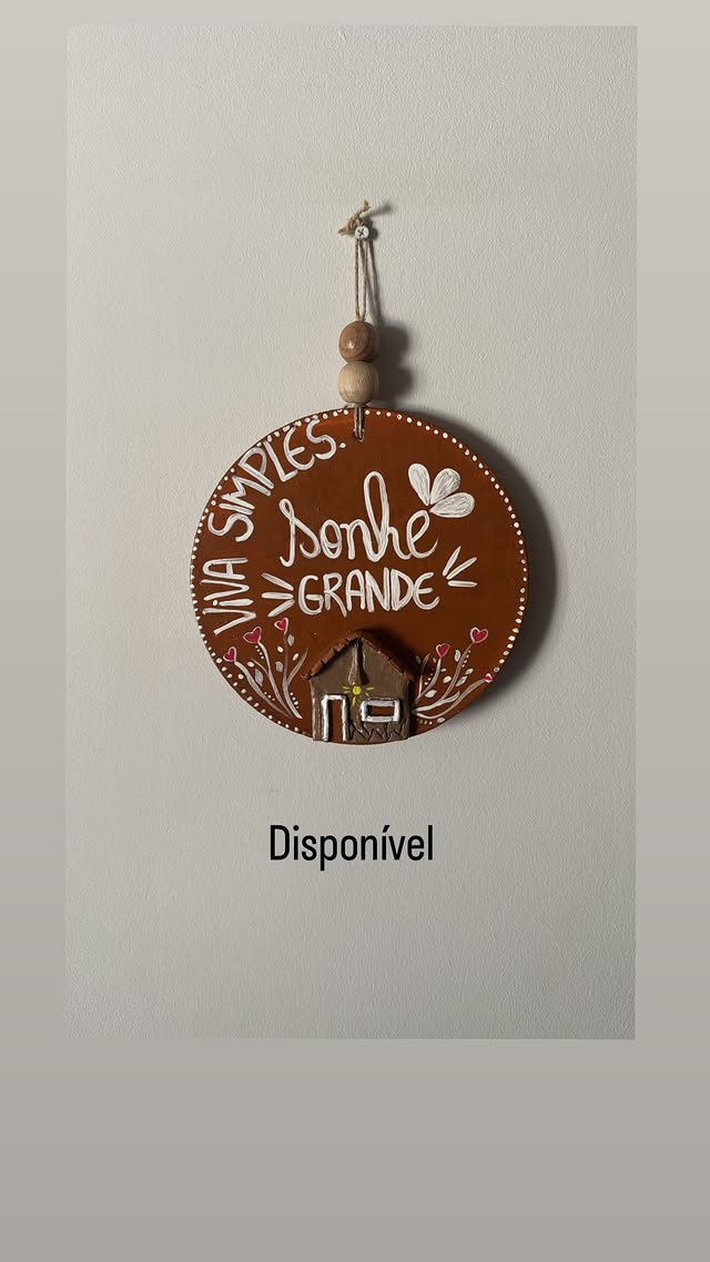 Placa com casinha — Viva simples, sonhe grande 2