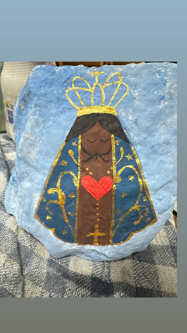 Pedra pintada — Nossa Senhora Aparecida