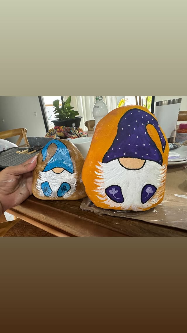 Pedras pintadas — Gnomos
