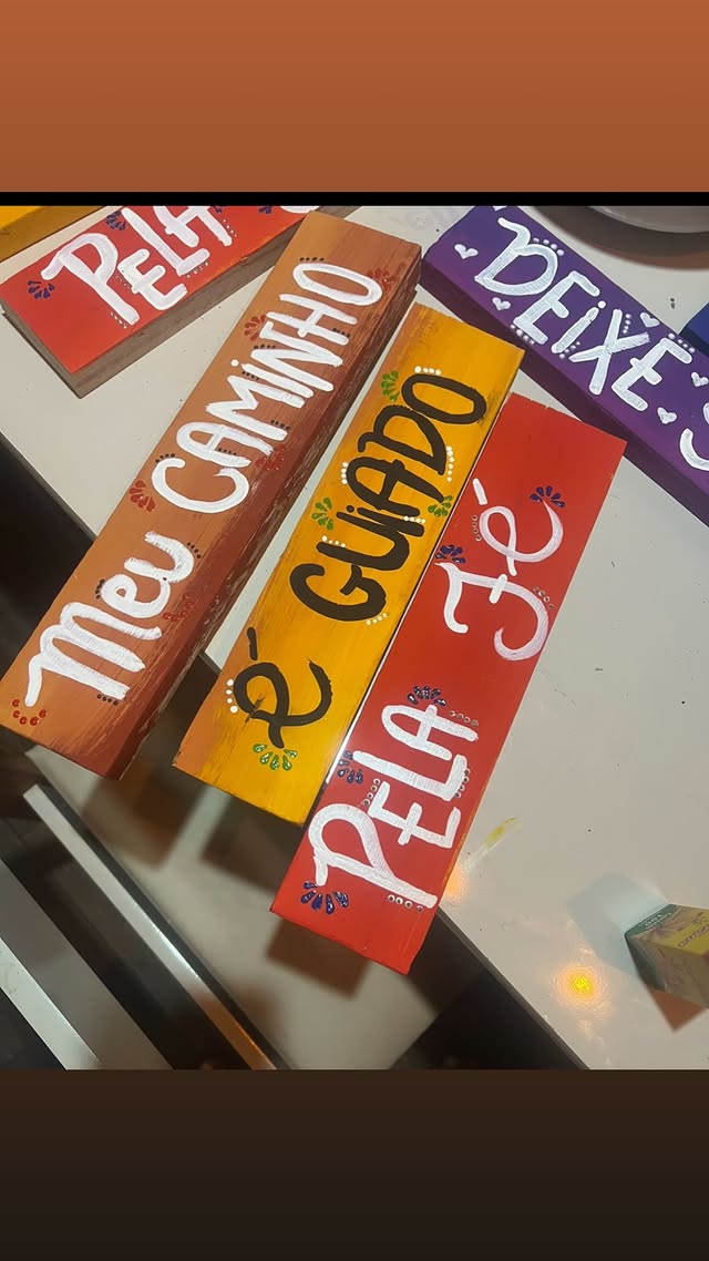 Placa — Meu caminho é guiado pela fé